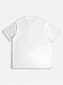 Women'S Casual Cotton T-Shirt With " Pogue Life" Letter Print, Round Neck, Short Sleeve, Regular Fit - All Seasons Comfort Top - 白色 - 查看 3