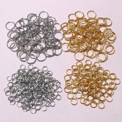 100pcs 3-10mm Stainless Steel Gold Color Split Jump Rings DIY Jewelry Findings Open Single Loops For Craft Jewelry Making Accessories Findings