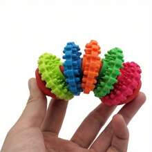 4 Colors And 5 Colors Interactive Rainbow Rubber Gear Dog Lover And Dog Mom Love Chew Toy - Teeth Cleaning Molar Bite For Puppies & Small Breeds