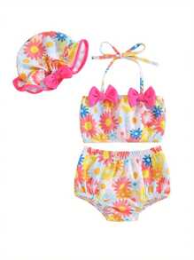 Newborn Baby Swimwear - Orange - View 3