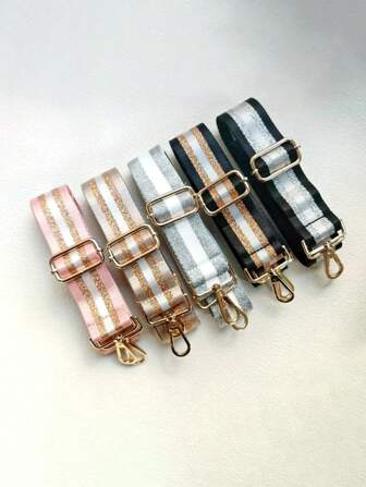 Simple Metal Wire Multi-Color Striped Shoulder Strap