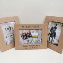 1pc Customized Engraved Wooden Photo Frame, Personalized Photo Frame Gift, DIY Photo Frame, Birthday Gift, Gift For Best Friend, Can Engrave Any Text, 5x7 Or 6x4 Graduation Photo - Multicolor - View 4