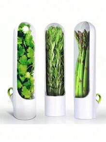 1 pieza Botella para preservar vegetales, botella para preservar hierbas, botella de almacenamiento de hierbas, utensilios de cocina para el hogar, botella para preservar vegetales frescos para almacenar cilantro, menta, perejil, espárragos, artículos de cocina