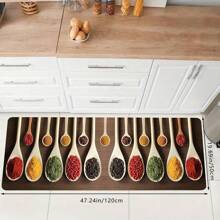 1pc Creative Soft Memory Foam Anti-Slip Kitchen Floor Mat, Easy To Clean