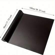 1 Roll Self-Adhesive Vinyl Removable Chalkboard Wallpaper, 5pcs Colored Chalks, Durable Dry Erase Wallpaper Message Board For Office, School, Home - Black - View 4