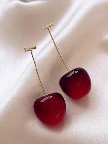 1 Cặp Hoa tai Anh đào thời trang cao cấp cổ điển của Pháp, Hoa tai trái cây khô tinh tế cho phụ nữ, Phụ kiện thanh lịch và độc đáo - Nhiều màu - Xem 6