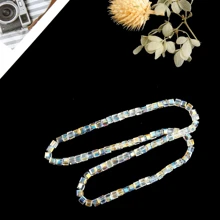 50 Pieces Crystal Cube Beads, 4/6/8mm Square Glass Beads For Jewelry Making, Clear Loose Beads Jewelry Crafts Making Supplies For DIY Bracelet Necklace Earring