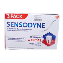 Pasta Dental Sensodyne Deep Clean 3 pzas de 100 g cada pzs - Blanco - Ver 1