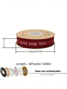 40 Yards/Roll "Just For You" English Text Tulle Ribbon, Multicolor Silk Organza Ribbon For Gift Packaging, Cake Decoration, Florist Supplies, Floral Bouquet Wrapping