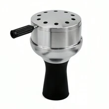 1pcs Arab Shisha Hookah Metal Bowl Set Charcoal Holder With Cover Heat Heat Management System Chicha For Smoking Accessories, Birthday Gift