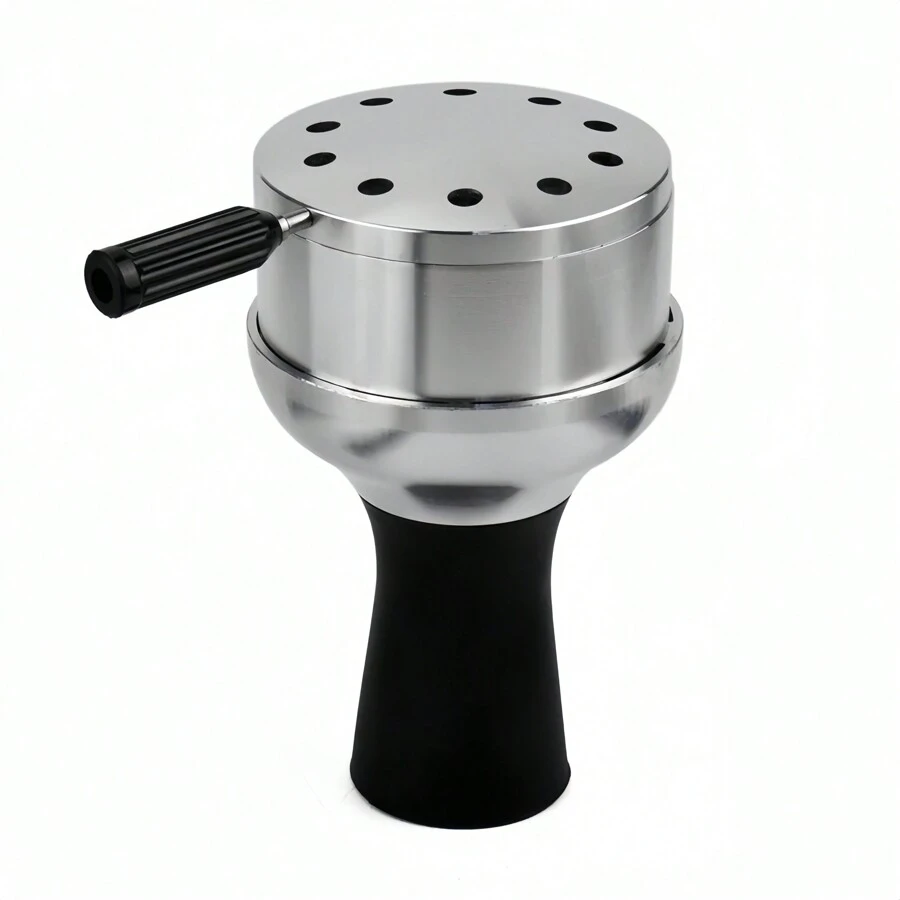 1pcs Arab Shisha Hookah Metal Bowl Set Charcoal Holder With Cover Heat Heat Management System Chicha For Smoking Accessories, Birthday Gift