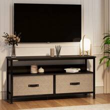Dresser TV Stand, Entertainment Center With Storage, 50 Inch TV Stand For Bedroom Small TV Stand Dresser With Drawers And Shelves, TV & Media Console Table Furniture For Living Room - 灰色 - 查看 4