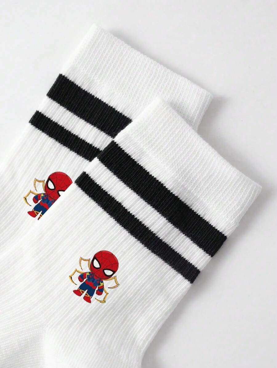 Disney 1 Pair Disney Spider-Man Children Crew Socks, Cute Cartoon