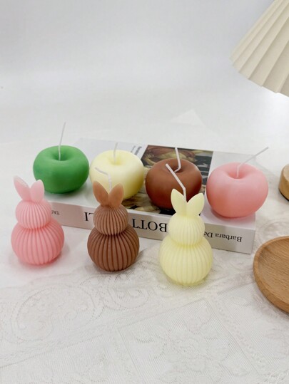 1 pieza Vela perfumada con forma de manzana, regalo de invierno, regalo para mejor amigo, vela decorativa hecha a mano, regalo para mujer, regalo navideño, decoración creativa