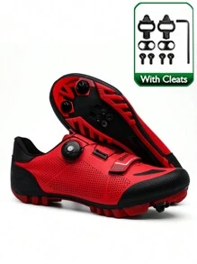 2025 Bestseller, MTB Męskie Profesjonalne Buty Rowerowe, Outdoor Mountain Riding Sports Shoes, Antypoślizgowe I Odporne Na Zużycie, Wygodne, Z Szybką Klamrą Zapadkową Kompatybilne Z Pedałami Systemu SPD, Odpowiednie Do Różnych Środowisk - Burgund - Zobacz 8