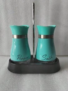 2件套胡椒盐瓶套装，带稳定支架的香料瓶套装，香料瓶，非常适合厨房调味和储存，厨房用品，实用厨房装饰，感恩节圣诞节礼物，学校用品