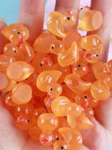 Set de 20 piezas de patitos que brillan en la oscuridad, mini patitos, juguetes de pato de colores aleatorios, figuras miniatura de resina luminosa para manualidades, regalos adorables y coleccionables, detalles para fiestas y relleno de bolsas de recuerdos, ideal para regalos de Pascua - Multicolor - Ver 46