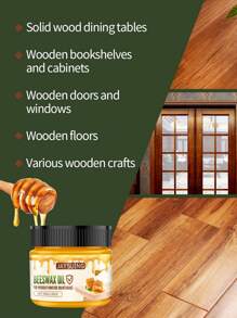 JAYSUING 80 克天然蜂蜡木家具油，提供持久保湿并恢复丰富光泽