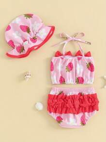 Newborn Baby Swimwear - 粉色 - 查看 4