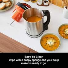 Morphy Richards Classic Soup Maker 1.6L Multi-Settings LED Displayed Panel Motorised Blade Stainless Steel 1000W 48822 - StainlessSteel1 - View 8