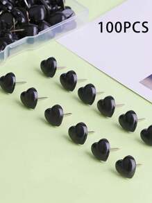 50/100pcs Clear Plastic Push Pins, Daily Casual Supplies Back To School