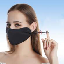 1 pieza, Máscara facial UV, Máscara facial protectora solar, Máscara refrescante con UPF 50+ transpirable, Máscara reutilizable de una sola capa de tela fresca y cómoda, lavable y transpirable