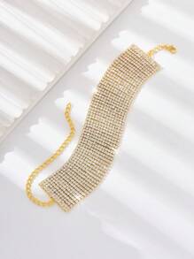 1 Exotic Wide Face Rhinestone Ankle Chain Banquet Party Wedding Holiday Gift - Multicolor - View 6