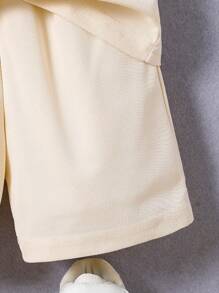 Young Boy 2pcs/Set Solid Color Short Sleeve Polo Shirt And Shorts, Casual Summer Outfit