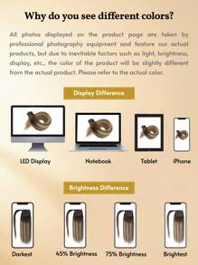 4#/27/4# Ombre Medium Brown To Strawberry Blonde 100% Human Hair Ponytail Extensions, Long Straight Wrap-Around Ponytail, One-Piece Human Hair Hairpiece, For Women - S4/27/4 - View 11