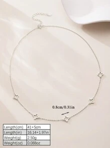 SYMFNY 1pc 925 Sterling Silver Hollow Four-Leaf Flower Necklace, Charming Delicate & Fashionable Jewelry Gift For Women, Suitable For Daily Wear, Festivals, Party Decoration