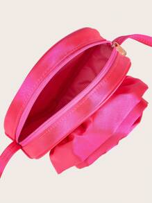 1pc Rose Flower Round Coin Purse, Mini Crossbody Shoulder Bag, Unique Design For - Crossbody Bags - View 6