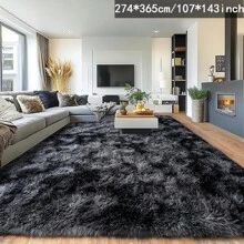 Area Rugs For Living Room Bedroom, Machine Washable Soft Fluffy Shaggy Bedside Rug, Indoor Floor,Livingroom,Bedroom Carpet For Girls And Boys, Dorms, Nursery Rooms, Home Decor Aesthetic - 紮染深灰 - 查看 5