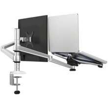 ThingyClub® Adjustable Aluminium Unrsal Laptop Notebook And Computer Monitor Stand Desk Mount Bracket Clamp Tilt Swl Dual Arm Support Holder Laptop And Monitor - Laptop&Monitor1 - View 3