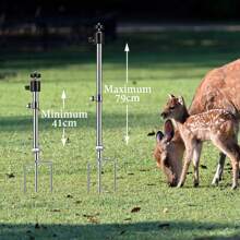 BlazeVideo 6 Pack Trail Camera Holder, Adjustable Ground Mount For Wildlife Cameras, Universal Hunting & Trail Cameras Holder Stake