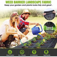 2m X 25m  Heavy Duty Grass Control Fabric Ground Cover Membrane Garden Mat Landscape - màu đen - Xem 5
