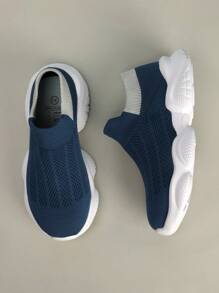 Classic Kids Socks Shoes,Boys' Breathable Casual Athletic Slip-On Sneakers,Lightweight Soft Sole Walking Shoes For Teens