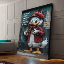 Daffy Duck Classic Poster, Cryptocurrency Theme, Wall Art Decor, Modern Home Paintings,Festive Touch For Valentine's And New Year - Multicolor - View 4