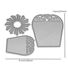 1 pieza Troqueladora de flores, troqueladora de cuchilla de acero al carbono, herramienta de papelería troqueladora de tarjetas - Muchos estilos - Ver 6