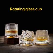 Glass Glass Revolving Glass Household Glass Water Glass Glass Wine Glass Bar Beer Glass Gyro Whiskey Glass Revolving Glass