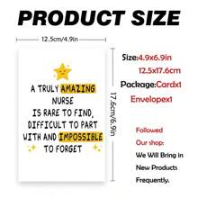 1 Stück witzige Danke Karte für Krankenschwestern, süße Anerkennungskarte für Frauen, Krankenschwester Abschluss Karte für Mitarbeiter des Gesundheitswesens, Krankenhaus, Krankenschwester Abschluss, Ruhestand, Abschiedsgeschenke