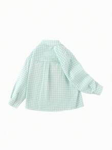 Balabala Young Boys' Long-Sleeve Shirt, Fashionable Casual Spring Top - Green Tone - View 2