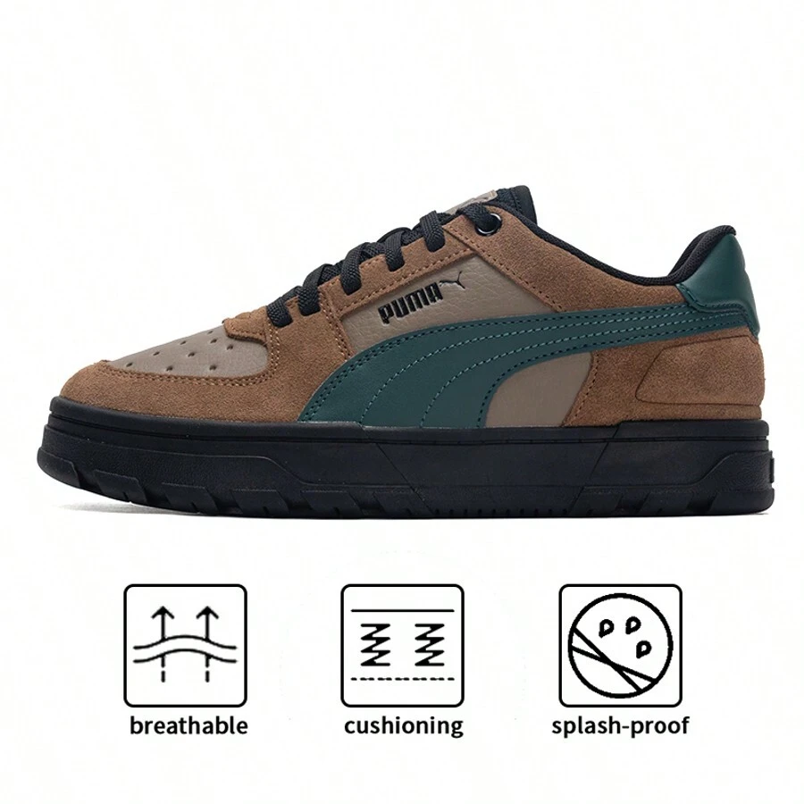 Puma Caven 2.0 Abrupt SD男女中性運動休閒低筒板鞋 397467-01 - 咖啡色-深綠色-黑色 - 查看 1