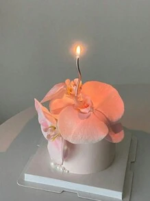 1/3/6/10 件人造蝴蝶兰花蛋糕装饰，人造花蛋糕装饰，逼真的触感花朵，婚礼生日派对装饰，DIY 配件，派对礼品，主题派对用品 - 彩色 - 查看 6