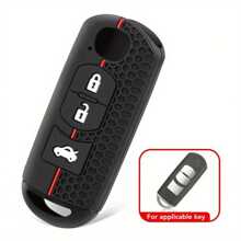 硅胶汽车钥匙壳支架钥匙扣钥匙套无钥匙配件适用于 2 3 5 6 适用于 Atenza 适用于 Axela CX3 CX5 CX7 CX8 CX9 MX5 Sch5 - 黑色 - 查看 4