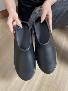 Slip-On Sandals For Women, New Design Outdoor Soft Bottom Non-Slip Beach Shoes, Unisex Casual Slippers - Black - View 5