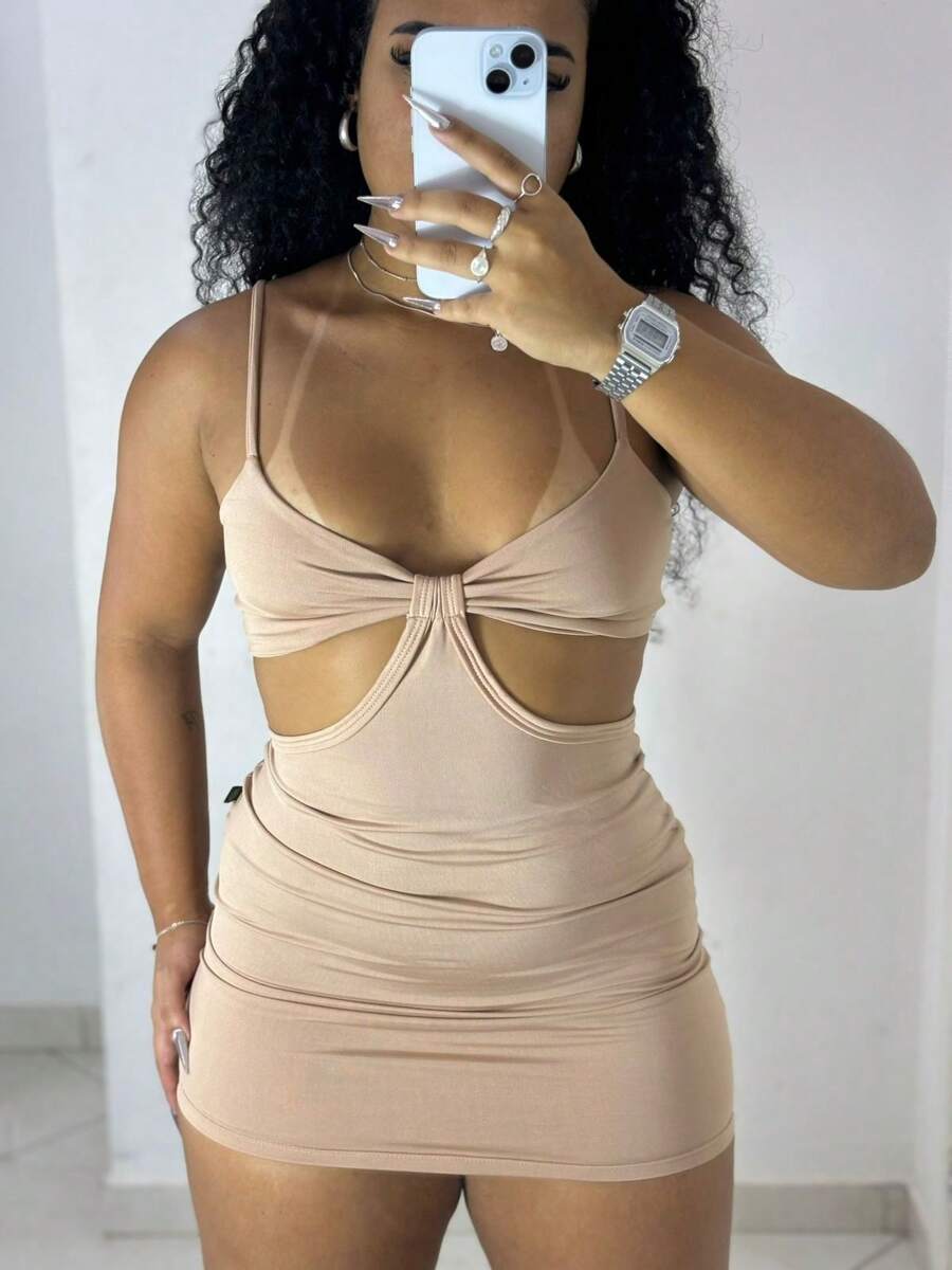 LUIZA DRESS - Çıplak - Görünüm 1
