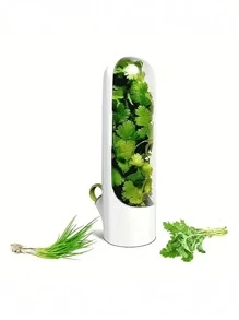 1 pieza Botella para preservar vegetales, botella para preservar hierbas, botella de almacenamiento de hierbas, utensilios de cocina para el hogar, botella para preservar vegetales frescos para almacenar cilantro, menta, perejil, espárragos, artículos de cocina