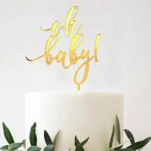 1 pieza Decoración de pastel de espejo acrílico reutilizable, apropiado para fiestas de cumpleaños