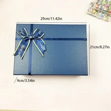 1 pezzo, Scatola regalo con fiocco blu, confezione lussuosa e bella, scatola regalo rettangolare con fiocco elegante e atmosferica, adatta per rossetto, profumo, portafoglio, gioielli, tazza, tazza termica, tablet, scatola regalo, scatola regalo per matrimoni, scatola regalo per San Valentino, scatola regalo con fiocco per Capodanno, confezione cosmetici, la scatola regalo preferita per le feste. - Multicolore - Visualizzare 12