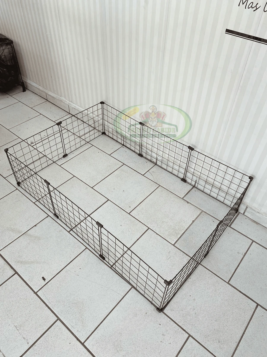 Cercado Aramado Pet Porquinho da Índia Coelho Cachorro 120 x 80 cm - Preto - Visão 1